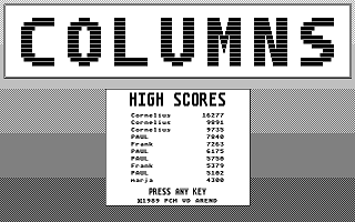 Columns atari screenshot